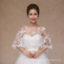 Горячие продажи модные кружева аппликация белый свадебные кружева свадебный платок